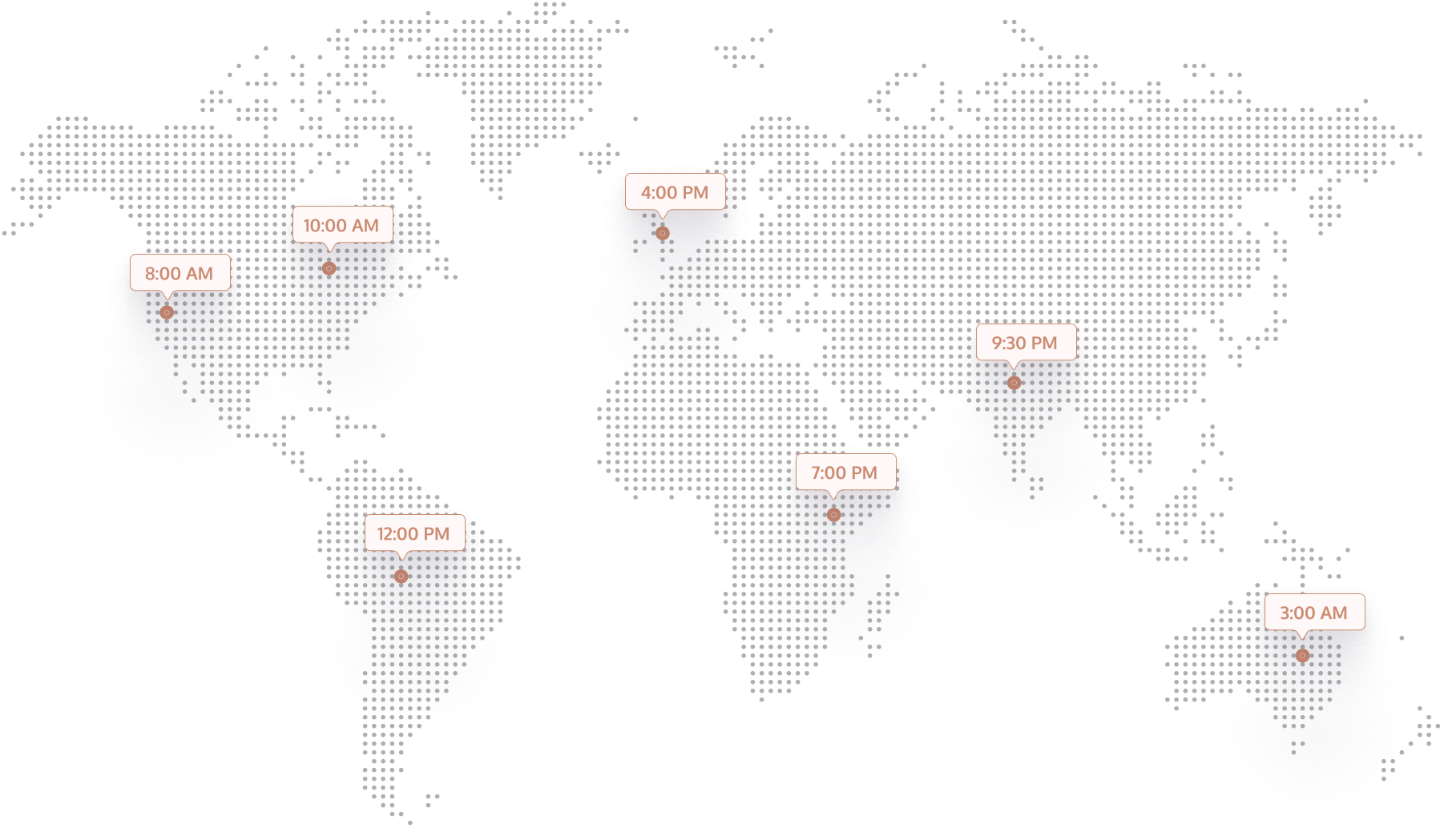 Timezone diversity map